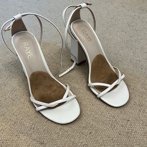 Raye white strappy shoes